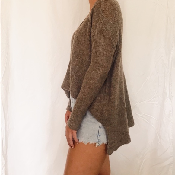 free people - taupe oversized sweater - Picture 1 of 2